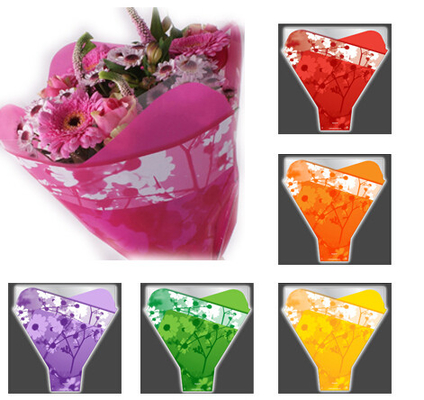 Bunte Blumen-Verpackenblumen-Blumenstrauß-Ärmel mit Gravüren-Drucken