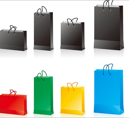 Kundenspezifische Geschenke bereiten Luxuspapiereinkaufstaschen mit Logo-Druck-und Seil-Griff auf